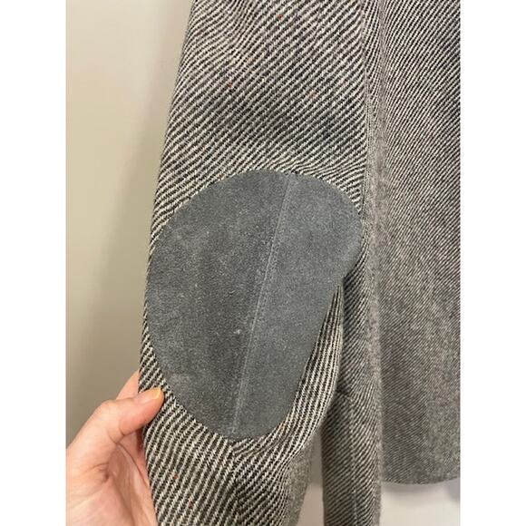 Vintage 100% Wool Gray Brown 40L Tweed Professional Blazer - Picture 3 of 12